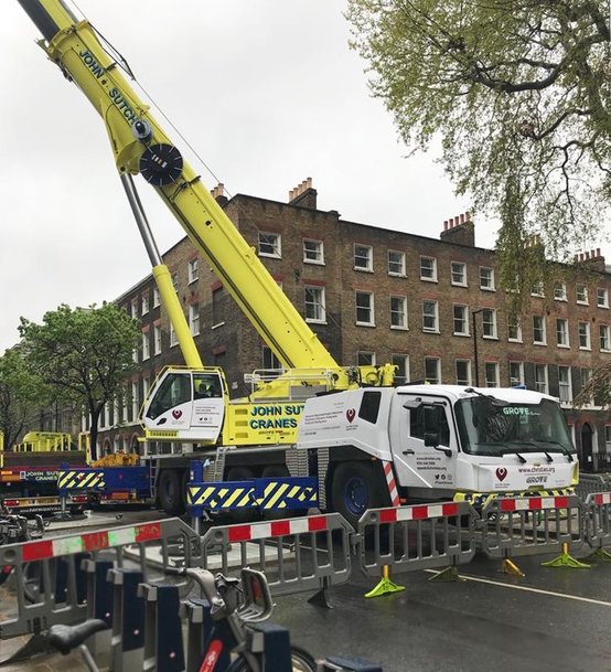 John Sutch Cranes raises awareness and funds for The Christie cancer charity with specially wrapped Grove GMK5200-1